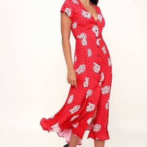 Capulet roses midi dress
